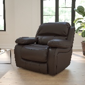 Brown LeatherSoft Rocker Recliner, MEN-DA3439-91-BRN-GG