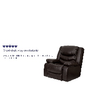 Plush Brown LeatherSoft Lever Rocker Recliner with Padded Arms, MEN-DSC01078-BRN-GG