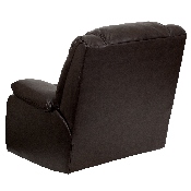 Plush Brown LeatherSoft Lever Rocker Recliner with Padded Arms, MEN-DSC01078-BRN-GG