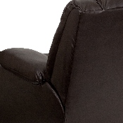 Plush Brown LeatherSoft Lever Rocker Recliner with Padded Arms, MEN-DSC01078-BRN-GG