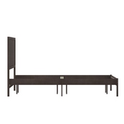 Asher King Size Solid Wood Platform Bed with Wooden Slats and Headboard, No Box Spring Needed, Dark Brown, MG-09004KB-K-DKBRN-GG