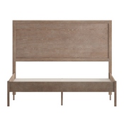 Asher Queen Size Solid Wood Platform Bed with Wooden Slats and Headboard, No Box Spring Needed, Light Brown, MG-09004QB-Q-OAK-GG