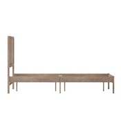 Asher Queen Size Solid Wood Platform Bed with Wooden Slats and Headboard, No Box Spring Needed, Light Brown, MG-09004QB-Q-OAK-GG