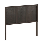Oliver Full Size Three Panel Wooden Adjustable Headboard for Universal Metal Bed Frames in Dark Brown, MG-9708FHB-F-DKBRN-GG