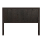 Oliver Queen Size Four Panel Wooden Adjustable Headboard for Universal Metal Bed Frames in Dark Brown, MG-9708QHB-Q-DKBRN-GG