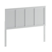 Oliver Queen Size Four Panel Wooden Adjustable Headboard for Universal Metal Bed Frames in White, MG-9708QHB-Q-WHT-GG