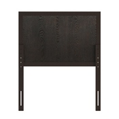 Oliver Twin Size Two Panel Wooden Adjustable Headboard for Universal Metal Bed Frames in Dark Brown, MG-9708THB-T-DKBRN-GG