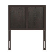 Oliver Twin Size Two Panel Wooden Adjustable Headboard for Universal Metal Bed Frames in Dark Brown, MG-9708THB-T-DKBRN-GG