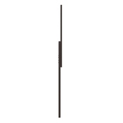 Oliver Twin Size Two Panel Wooden Adjustable Headboard for Universal Metal Bed Frames in Dark Brown, MG-9708THB-T-DKBRN-GG