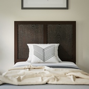 Oliver Twin Size Two Panel Wooden Adjustable Headboard for Universal Metal Bed Frames in Dark Brown, MG-9708THB-T-DKBRN-GG