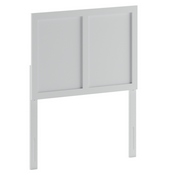 Oliver Twin Size Two Panel Wooden Adjustable Headboard for Universal Metal Bed Frames in White, MG-9708THB-T-WHT-GG