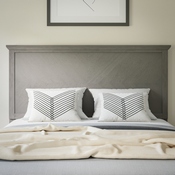 Fiona Full Size Herringbone Wooden Adjustable Headboard for Universal Metal Bed Frames in Gray Wash, MG-97881-FHB-F-GRWSH-GG