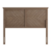 Fiona Full Size Herringbone Wooden Adjustable Headboard for Universal Metal Bed Frames Light Brown, MG-97881-FHB-F-LTBRN-GG