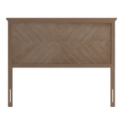 Fiona Full Size Herringbone Wooden Adjustable Headboard for Universal Metal Bed Frames Light Brown, MG-97881-FHB-F-LTBRN-GG