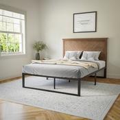 Fiona Full Size Herringbone Wooden Adjustable Headboard for Universal Metal Bed Frames Light Brown, MG-97881-FHB-F-LTBRN-GG