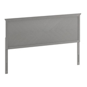 Fiona King Size Herringbone Wooden Adjustable Headboard for Universal Metal Bed Frames in Gray Wash, MG-97881-KHB-K-GRWSH-GG