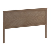 Fiona King Size Herringbone Wooden Adjustable Headboard for Universal Metal Bed Frames in Light Brown, MG-97881-KHB-K-LTBRN-GG