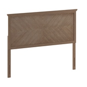 Fiona Queen Size Herringbone Wooden Adjustable Headboard for Universal Metal Bed Frames in Light Brown, MG-97881-QHB-Q-LTBRN-GG