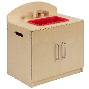 Children's Wooden Kitchen Sink for Commercial or Home Use - Safe, Kid Friendly Design, MK-DP002-GG