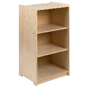 Wooden 3 Section School Classroom Storage Cabinet for Commercial or Home Use - Safe, Kid Friendly Design - 36