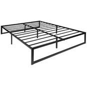 Bentley Universal 14 Inch Metal Platform Bed Frame - No Box Spring Needed w/ Steel Slat Support and Quick Lock Functionality - Queen, MP-XU-BD10001-Q-BK-GG