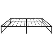 Bentley Universal 14 Inch Metal Platform Bed Frame - No Box Spring Needed w/ Steel Slat Support and Quick Lock Functionality - Queen, MP-XU-BD10001-Q-BK-GG