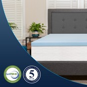 Capri Comfortable Sleep 2 inch Cool Gel Memory Foam Mattress Topper - Full, MR-M35-2-F-GG
