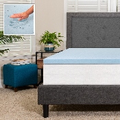 Capri Comfortable Sleep 2 inch Cool Gel Memory Foam Mattress Topper - Full, MR-M35-2-F-GG