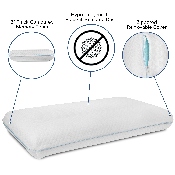 Capri Comfortable Sleep Memory Foam Gel Queen Pillow, MR-MFP101-GG