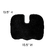 Seat Cushion for Office Chair - 100% CertiPUR-US Certified Memory Foam - Pillow for Sitting, Black, MR-SC101-BK-GG