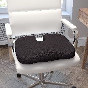Seat Cushion for Office Chair - 100% CertiPUR-US Certified Memory Foam - Pillow for Sitting, Black, MR-SC101-BK-GG