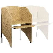 Starter Study Carrel in Oak Finish, MT-M6201-OAK-GG