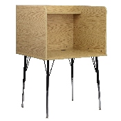 Stand-Alone Study Carrel with Top Shelf - Height Adjustable Legs and Wire Management Grommet - Oak Finish, MT-M6221-SGLSC-OAK-GG