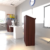 Stand-Up Wood Lectern in Mahogany, MT-M8830-LECT-MAH-GG
