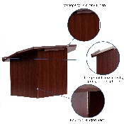 Foldable Tabletop Lectern in Mahogany, MT-M8833-LECT-GG