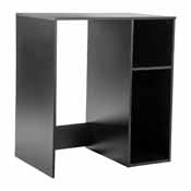 Lotus Mini Fridge Bookshelf Storage Station Organizer with Cubbies in Black, NAN-17300-BK-GG