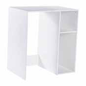 Lotus Mini Fridge Bookshelf Storage Station Organizer with Cubbies in White, NAN-17300-WH-GG