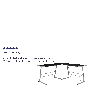 Black Glass L-Shape Corner Computer Desk with Silver Metal Frame, NAN-CD-22181-BK-GG