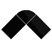 Black Glass L-Shape Corner Computer Desk with Silver Metal Frame, NAN-CD-22181-BK-GG