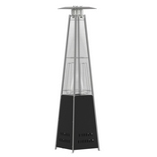Sol Patio Outdoor Heating-Black Stainless Steel Pyramid 42,000 BTU Propane Heater with Wheels for Commercial & Residential Use, NAN-FSDC-02-BK-GG