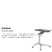 Mobile Sit-Down, Stand-Up Black Computer Ergonomic Desk with 28.25"W Top (Adjustable Range 29" - 41"), NAN-IP-10-BK-GG