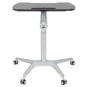 Mobile Sit-Down, Stand-Up Black Computer Ergonomic Desk with 28.25"W Top (Adjustable Range 29" - 41"), NAN-IP-10-BK-GG