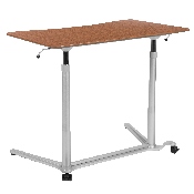 Sit-Down, Stand-Up Cherry Computer Ergonomic Desk with 37.375