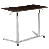 Sit-Down, Stand-Up Dark Wood Grain Computer Ergonomic Desk with 37.375