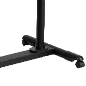 Black Adjustable Height Steel Mobile Computer Desk, NAN-JG-06B-BK-GG