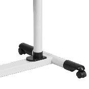 White Adjustable Height Steel Mobile Computer Desk, NAN-JG-06B-WH-GG