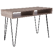 Franklin Oak Wood Grain Finish Computer Table with Black Metal Legs, NAN-JH-1758-GG
