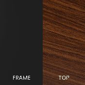 Hampstead Collection End Table - Modern Walnut Finish Accent Table with Crisscross Matte Black Frame, NAN-JH-1787ET-WAL-BK-GG