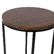 Hampstead Collection End Table - Modern Walnut Finish Accent Table with Crisscross Matte Black Frame, NAN-JH-1787ET-WAL-BK-GG