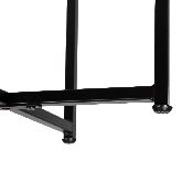 Hampstead Collection End Table - Modern Walnut Finish Accent Table with Crisscross Matte Black Frame, NAN-JH-1787ET-WAL-BK-GG